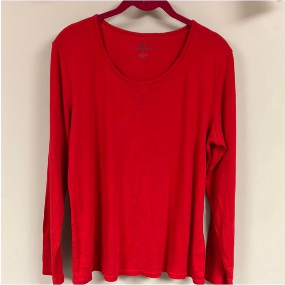 3/$19 ❤️ Liz Claiborne xl 16 red long sleeve shirt